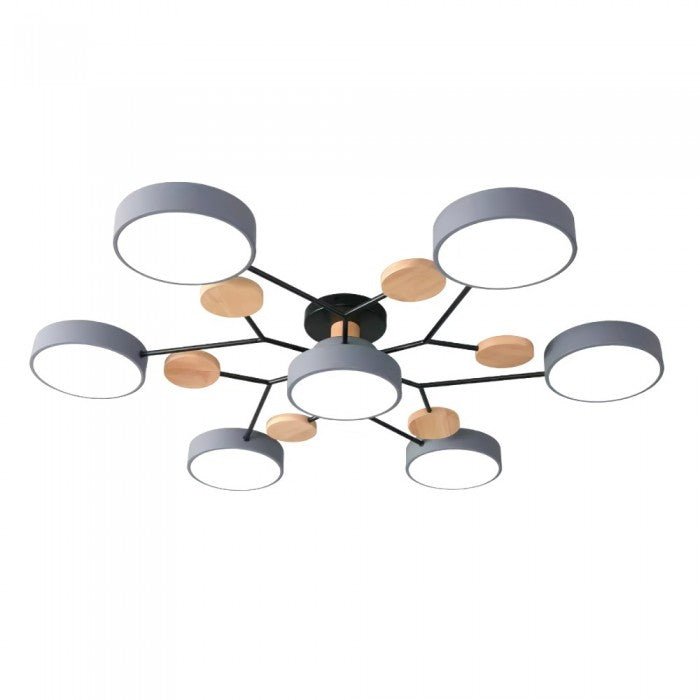 NordicGlow Branched LED Ceiling Light - Elegant Nordic Style-7 Heads-Grey-State of Style