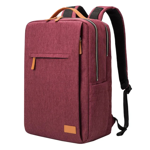 Nova Backpack with Laptop Compartment and USB Charging Port-Red-State of Style