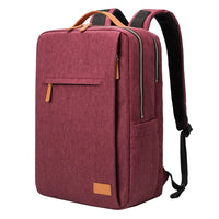 Nova Backpack with Laptop Compartment and USB Charging Port-Red-State of Style