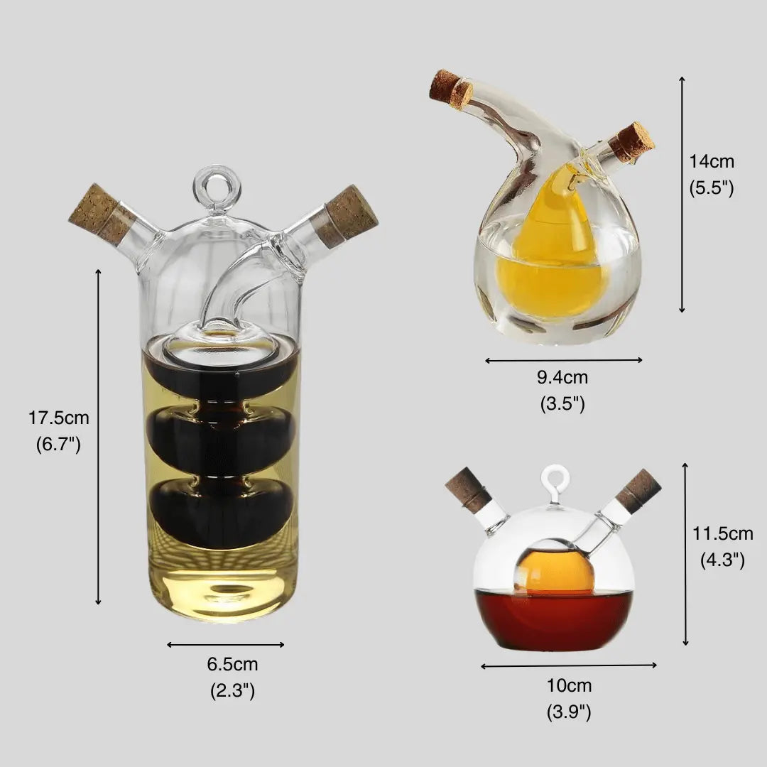 Oil & Vinegar Dispenser - DualPour-3 Balls-State of Style