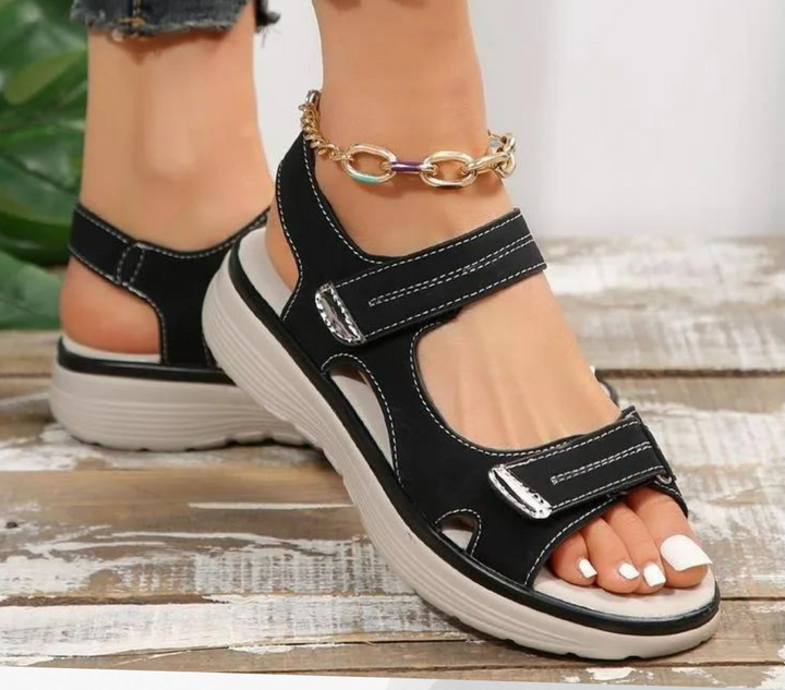 Orthopaedic bunion sandals for women – Celina-Black-3-State of Style