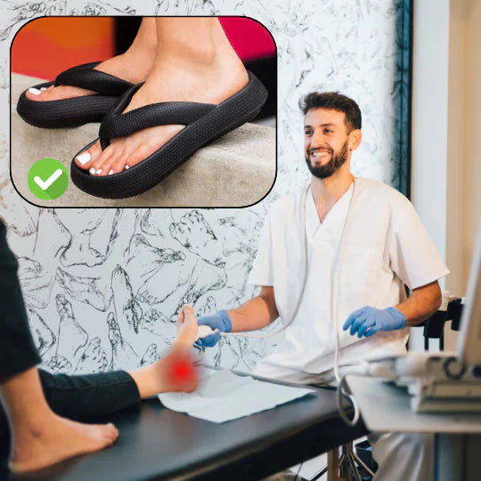 Orthopaedic Comfort Flip-Flops – Elara-Black-3.5-4.5-State of Style