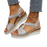 Orthopaedic comfort sandals for women – Clarissa-Silver-3.5-State of Style