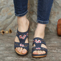 Orthopaedic flower sandals for women – Florina-Beige-3-State of Style