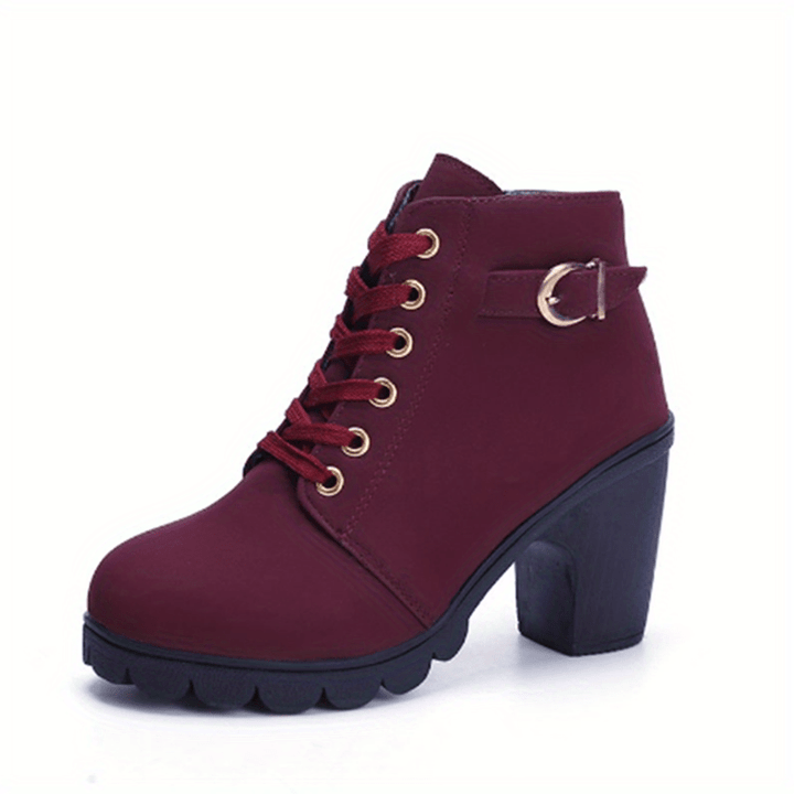 Orthopaedic Ladies Ankle Boots – Celesta-Bordeaux red-4.5-State of Style
