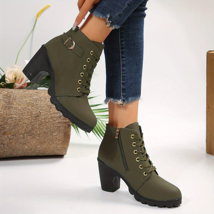 Orthopaedic Ladies Ankle Boots – Celesta-Green-4.5-State of Style