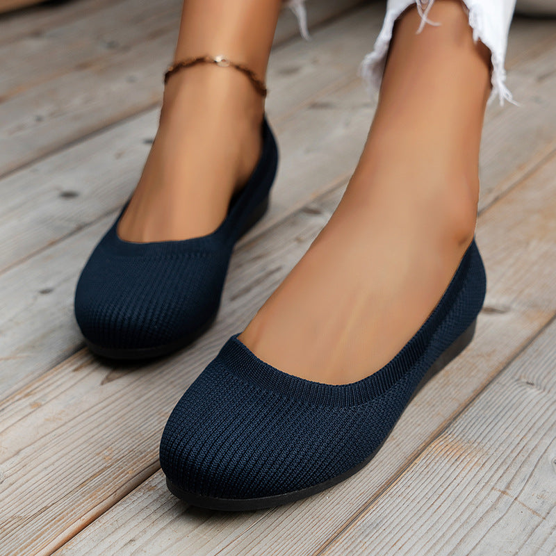 Orthopaedic ladies' ballerinas with comfort sole & classic design – Mia-Navy blue-3.5-State of Style