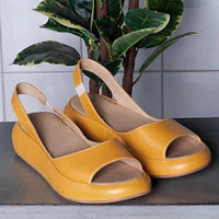 Orthopaedic ladies' comfort sandals with low heel – Livana-White-3-State of Style