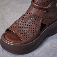Orthopaedic leather sandals for women with shock-absorbing sole – Meike-Brown-2.5-State of Style