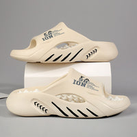 Orthopaedic massage slippers with nubs for ladies & gentlemen – Vitalis-Khaki-5-6-State of Style