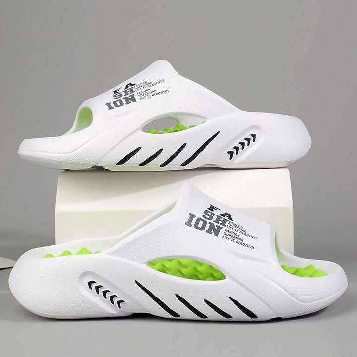 Orthopaedic massage slippers with nubs for ladies & gentlemen – Vitalis-White-5-6-State of Style