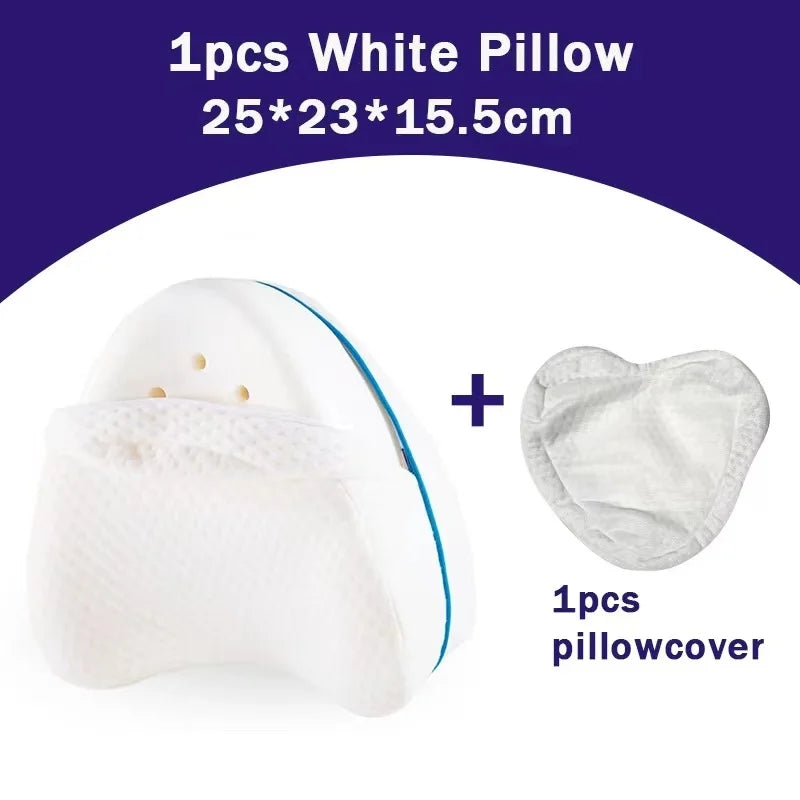 Orthopaedic Memory Foam Leg Pillow - ComfortFoam-White + Pillowcase-State of Style
