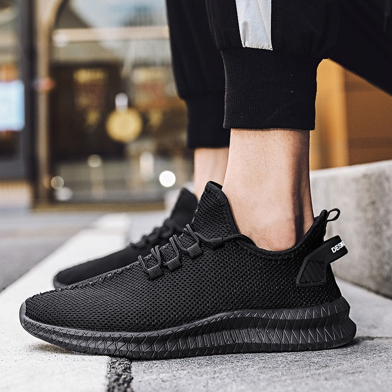 Orthopaedic men's sneakers with cushioning & posture support – Arvon-Black-6-State of Style