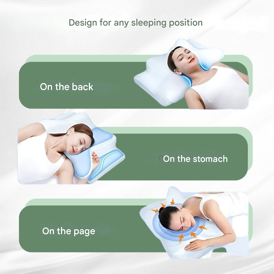 Orthopaedic Pillow – DreamAlign-White Black-State of Style