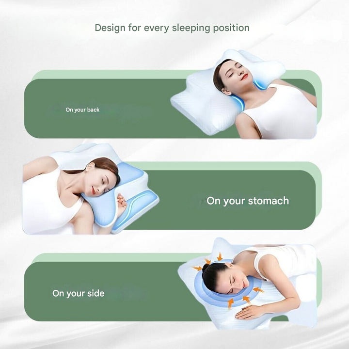 Orthopaedic Pillow - DreamAlign-White Black-State of Style