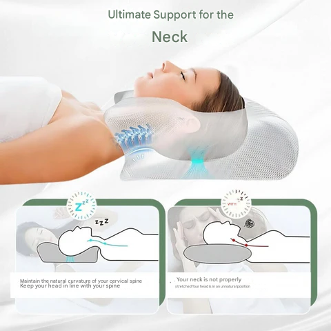 Orthopaedic Pillow - DreamAlign-White Black-State of Style