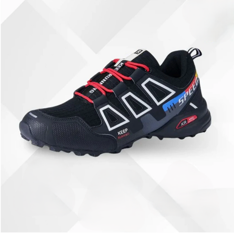 Orthopaedic trekking and hiking shoes - Alpena-Black and white-3-State of Style