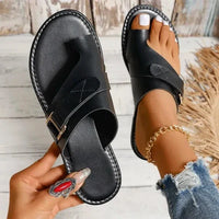 Orthopaedic women's leather sandals with bunion correction – Livia (1+1 FREE)-Black-3-State of Style