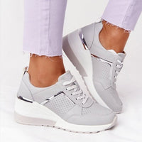Orthopaedic women's sneakers with cushioning & arch support – Valora-Gray-3-State of Style