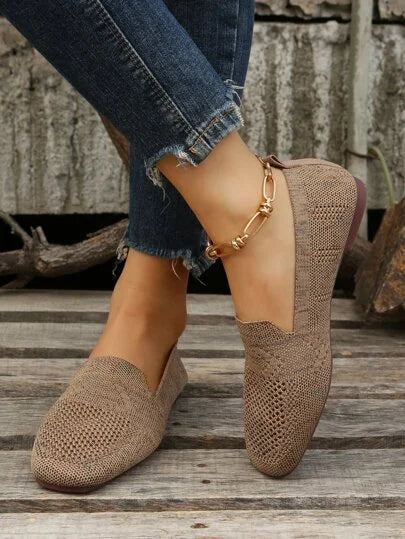 Orthopedic Anti-Slip Flat Shoes - Isabella-Khaki-35-State of Style