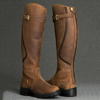 Orthopedic Boots with Buckle Details - Elara-Brown-5-State of Style
