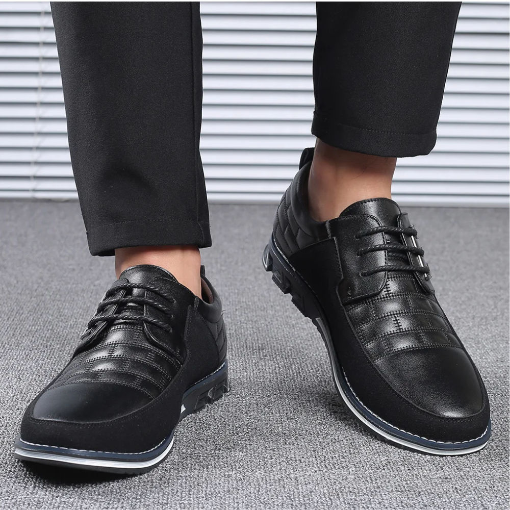 Orthopedic Leather Men’s Shoes – GentleStep-Black-6-State of Style
