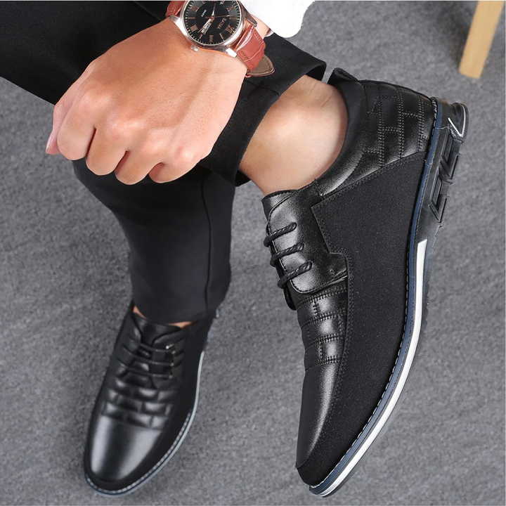 Orthopedic Leather Men’s Shoes – GentleStep-Black-6-State of Style
