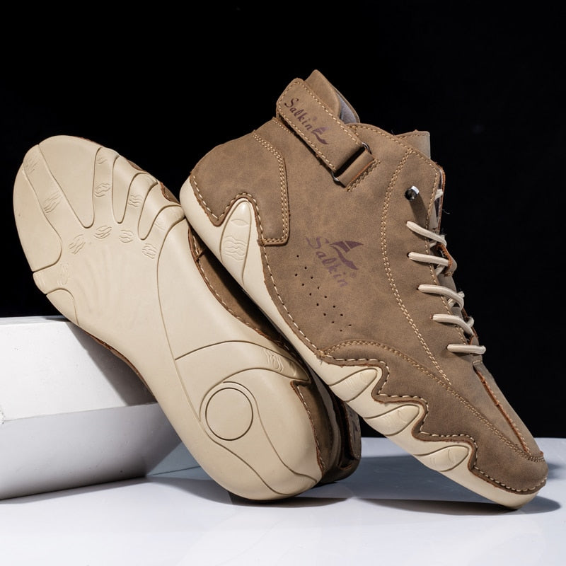 Orthopedic Leather Shoes - Ethan-Khaki-37-State of Style