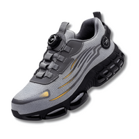 Orthopedic Men's Safety Shoes - Orion-Grey-3.5-State of Style