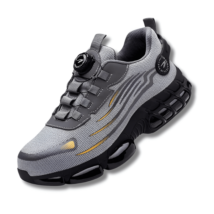 Orthopedic Men's Safety Shoes - Orion-Grey-3.5-State of Style