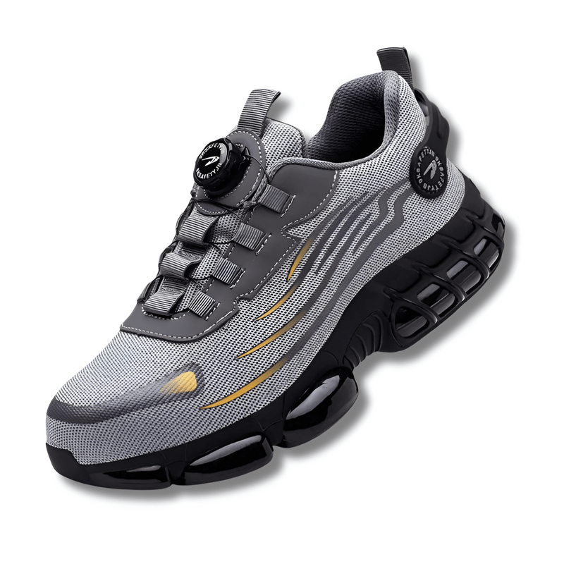 Orthopedic Men's Safety Shoes - Orion-Grey-3.5-State of Style