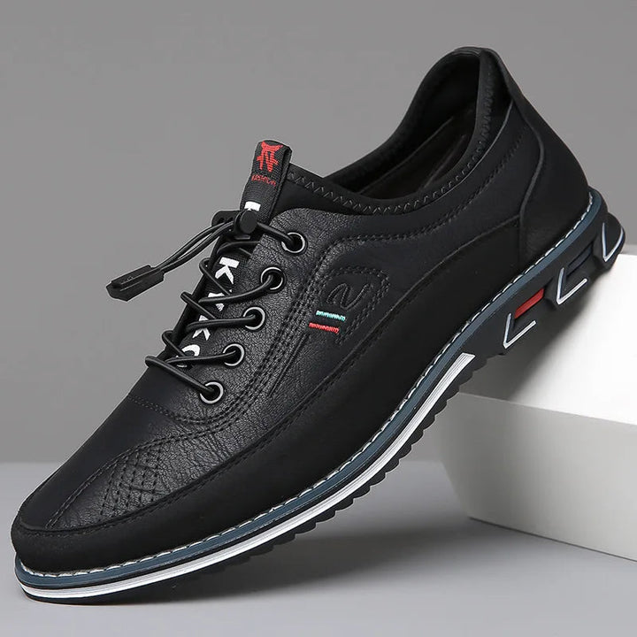 Orthopedic Oxford Men's Shoes - Elias-Black-38-State of Style