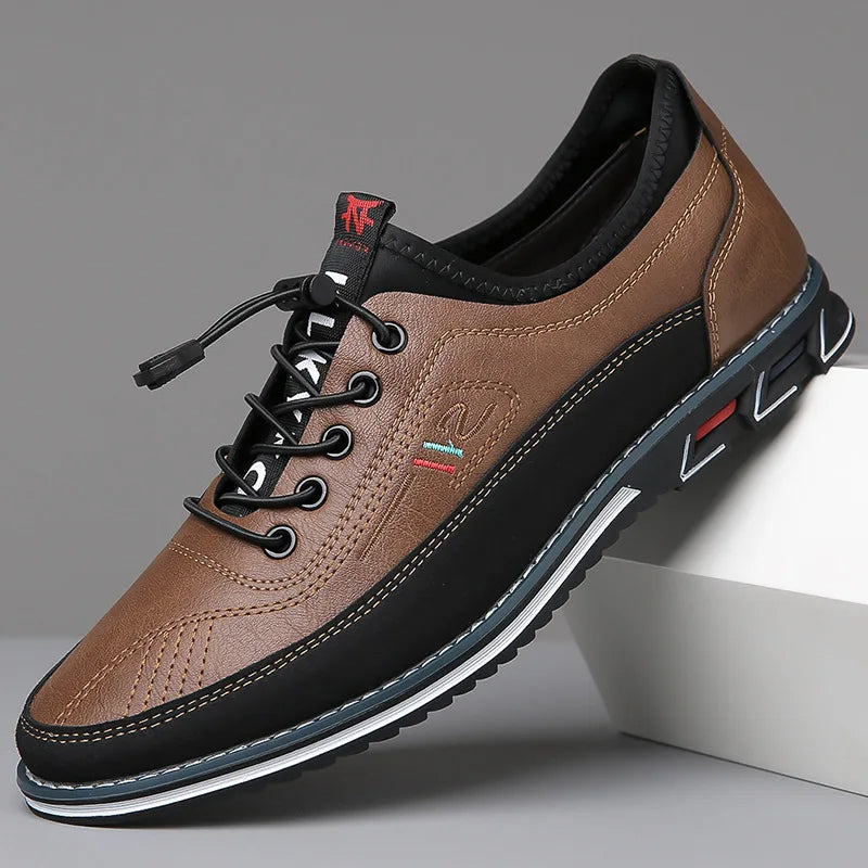 Orthopedic Oxford Men's Shoes - Elias-Dark Brown-38-State of Style