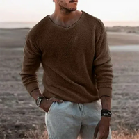 Warmer men's knitted jumper with long sleeves - Sigfried