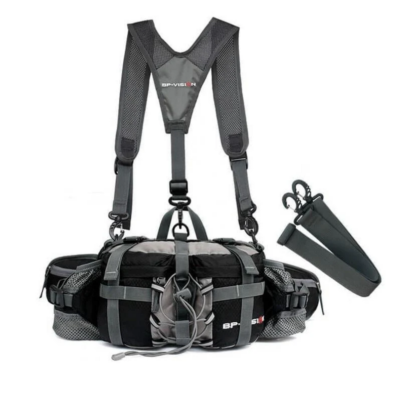 Outdoor Crossbody Bag - VenturePro-Upgraded (With Backpack Strap)-Black-State of Style