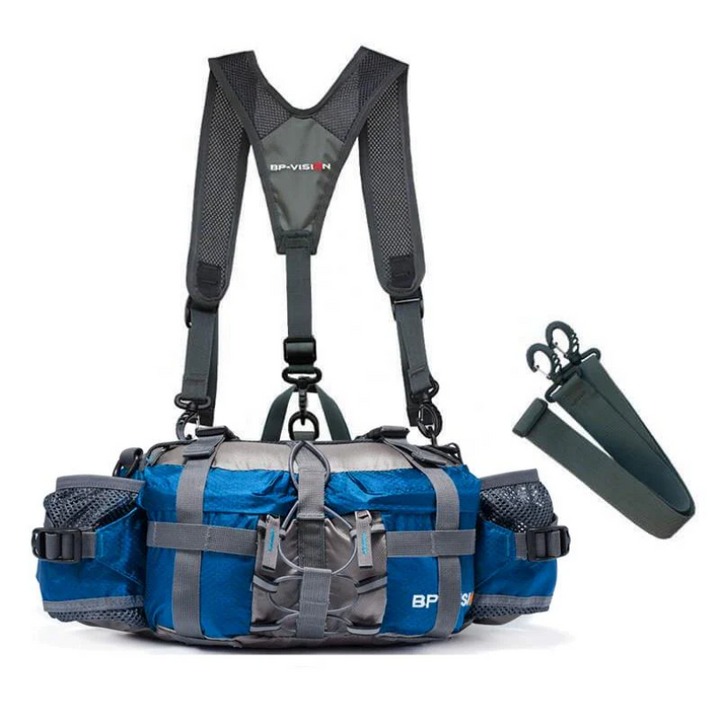 Outdoor Crossbody Bag - VenturePro-Upgraded (With Backpack Strap)-Blue-State of Style