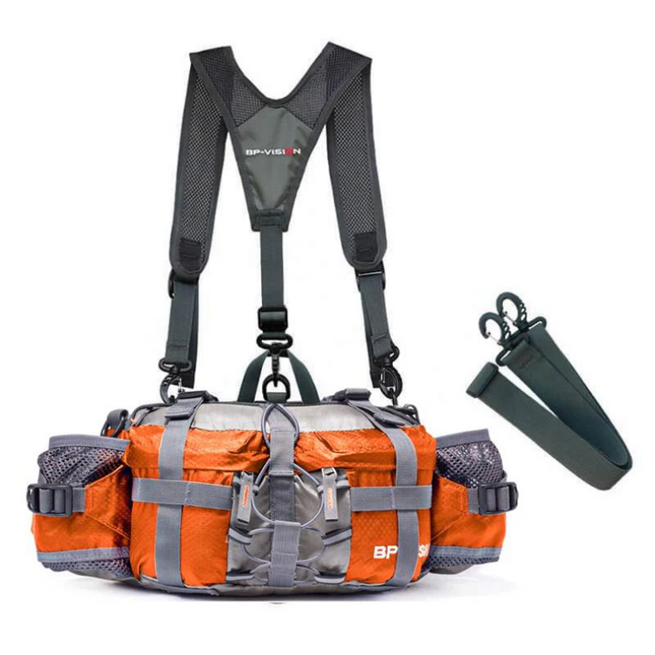Outdoor Crossbody Bag - VenturePro-Upgraded (With Backpack Strap)-Orange-State of Style