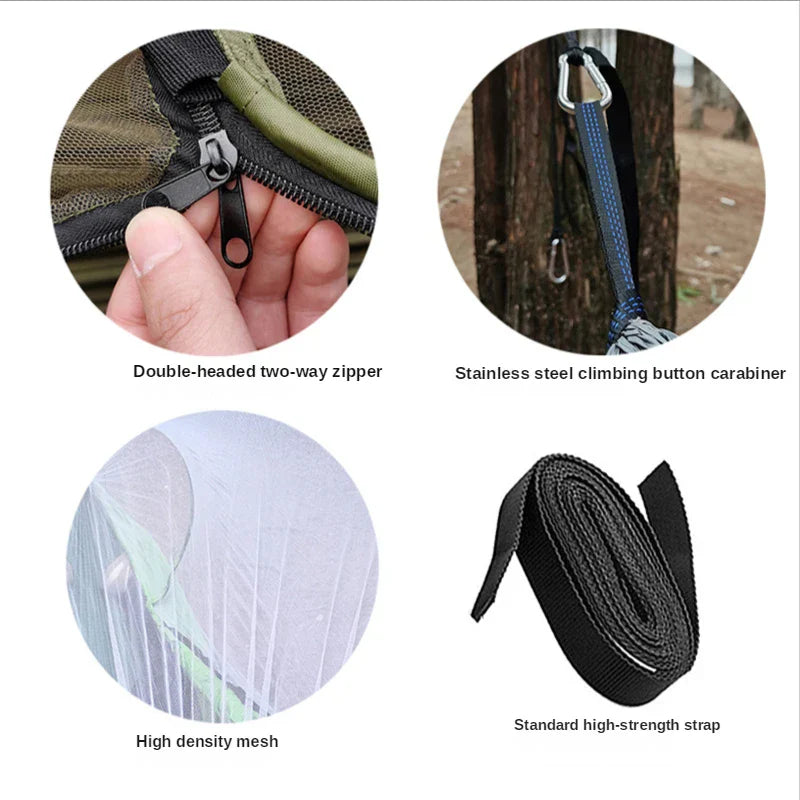 Outdoor Hangmat met Klamboe - SkyNest-Army Green-State of Style