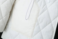 Oversized Argyle Patterned Padded Jacket | Stylish & Comfortable-KHAKI-XL-State of Style