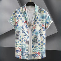 Oversized Button-Up Shirt with Tribal Print-Carl-2XL-State of Style