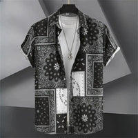 Oversized Button-Up Shirt with Tribal Print-Erdmann-2XL-State of Style