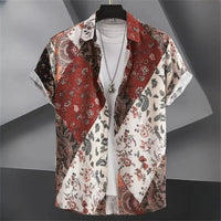Oversized Button-Up Shirt with Tribal Print-Gunter-2XL-State of Style