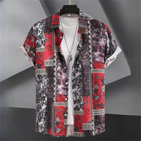 Oversized Button-Up Shirt with Tribal Print-Hansel-2XL-State of Style