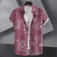 Oversized Button-Up Shirt with Tribal Print-Johann-2XL-State of Style