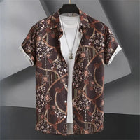 Oversized Button-Up Shirt with Tribal Print-Ludwig-2XL-State of Style