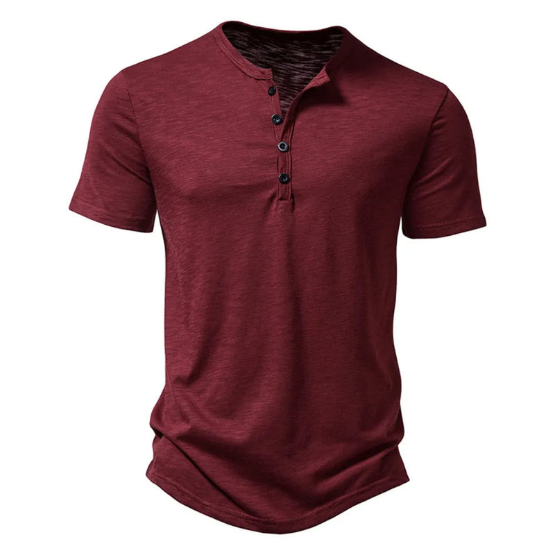 Oversized Chill Collar T-Shirt-Wine-2XL-State of Style