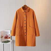 Oversized Embossed Thick Jacket | Stylish & Warm-Orange-XL-State of Style