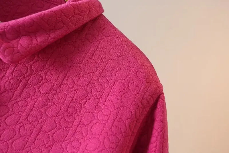 Oversized Embossed Thick Jacket | Stylish & Warm-Pink-XL-State of Style