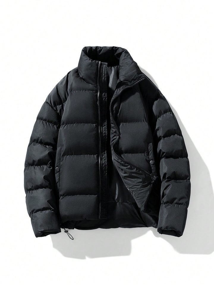 Oversized Fluorescent Men’s Winter Jacket - Vigoro-Black-S-State of Style