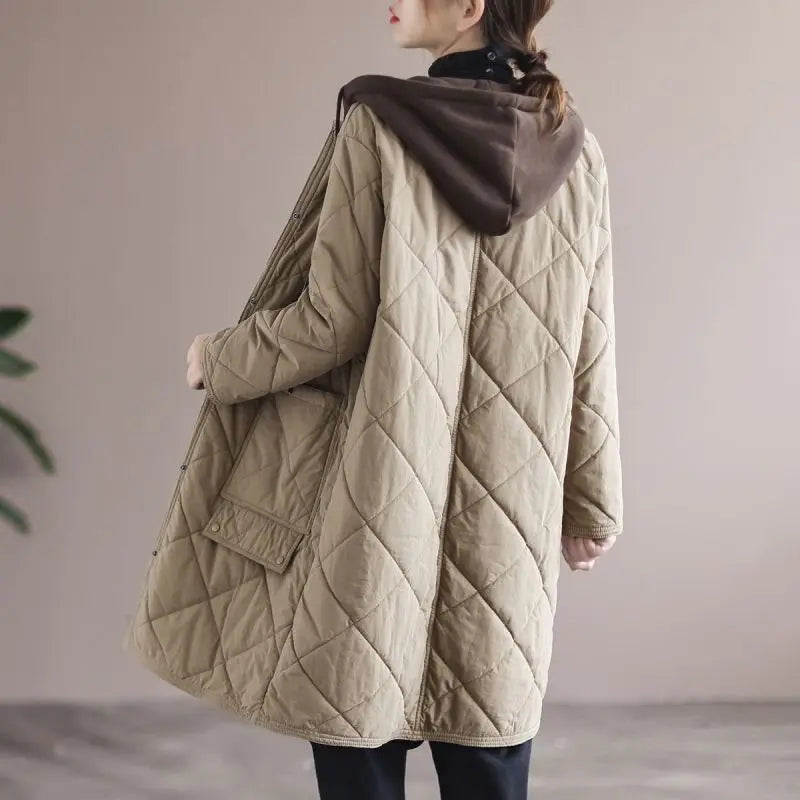 Oversized Hooded Mid-Length Coat | Stylish & Comfortable-Army Green-M-State of Style